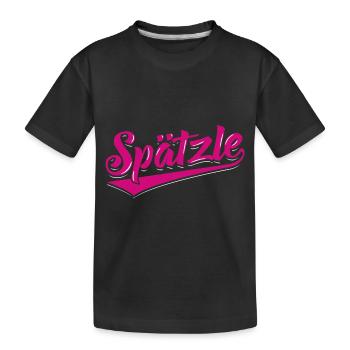 Spätzle | Schwäbisch Maultaschen Rezepte Geschenke - Kinder Premium Bio T-Shirt - Schwarz - Vorne