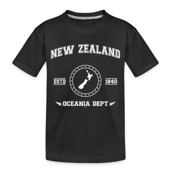 New Zealand map - Kinder Premium Bio T-Shirt - Schwarz - Vorne