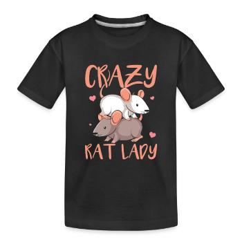 Ratten Ratte | Haustiere Rattenkäfig Geschenkideen - Kinder Premium Bio T-Shirt - Schwarz - Vorne