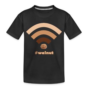 hashtag walnut wifi - Kids' Premium Organic T-Shirt - black - Front