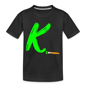 brush grün k - Kinder Premium Bio T-Shirt - Schwarz - Vorne