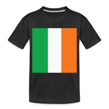 Irland-Flagge, irische stolz, Irland patriotische Geschenk - Kinder Premium Bio T-Shirt - Schwarz - Vorne