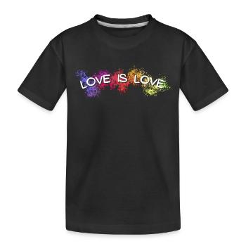 Love is love rainbow pattern für pride month 2022 - Kinder Premium Bio T-Shirt - Schwarz - Vorne