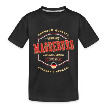 Magdebourg Allemagne City Font Vintage Retro - T-shirt bio Premium Enfant - noir - Devant