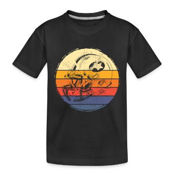 American Football Helmet Vintage Retro USA Sport - Kids' Premium Organic T-Shirt - black - Front