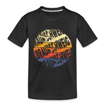 Braunschweig Germany City Vintage Retro - Kids' Premium Organic T-Shirt - black - Front