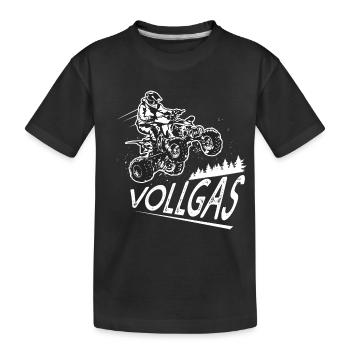 Quad Dirt Vollgas - Kinder Premium Bio T-Shirt - Schwarz - Vorne