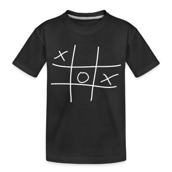 Tik Tak Toe - XXO - Kinder Premium Bio T-Shirt - Schwarz - Vorne