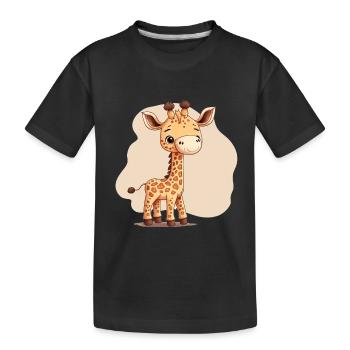 cute giraffe - Kinder Premium Bio T-Shirt - Schwarz - Vorne