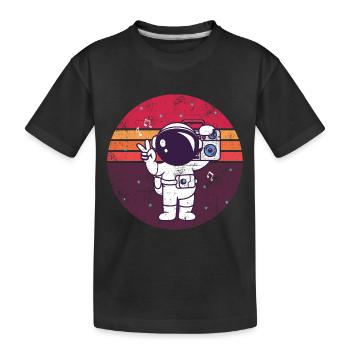 Musique Astronaute Vintage - T-shirt bio Premium Enfant - noir - Devant