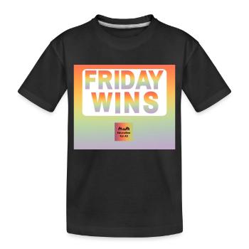 Friday wins E4A - Kids' Premium Organic T-Shirt - black - Front