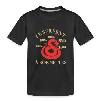 LE FAMEUX SERPENT À SORNETTES ! - T-shirt bio Premium Enfant - noir - Devant