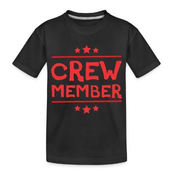 Crew Mitglied - Kinder Premium Bio T-Shirt - Schwarz - Vorne