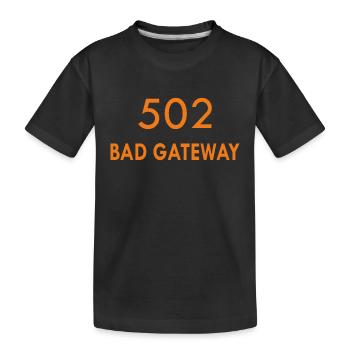 Erreur 502 Code d’état HTTP de passerelle incorrecte - T-shirt bio Premium Enfant - noir - Devant