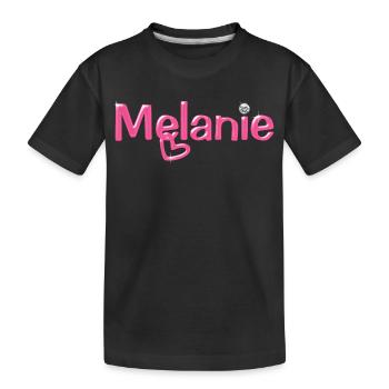 Melanie Name Balloon Police - T-shirt bio Premium Enfant - noir - Devant