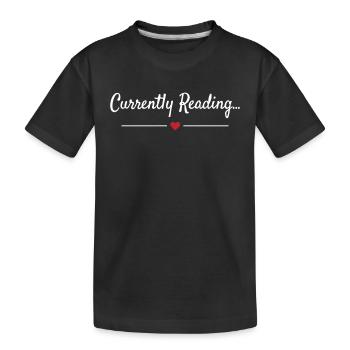 Je lis actuellement Bookworm Saying - T-shirt bio Premium Enfant - noir - Devant