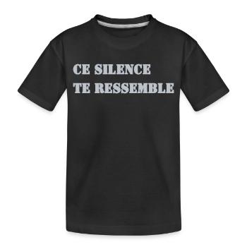 DIESE STILLE IST WIE DU - Kinder Premium Bio T-Shirt - Schwarz - Vorne