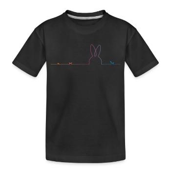 Lapin de Pâques Pâques - T-shirt bio Premium Enfant - noir - Devant
