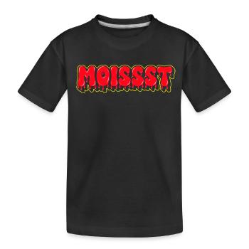 Mot-mot en police grasse humide - T-shirt bio Premium Enfant - noir - Devant