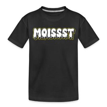 Mot-mot en police grasse humide - T-shirt bio Premium Enfant - noir - Devant
