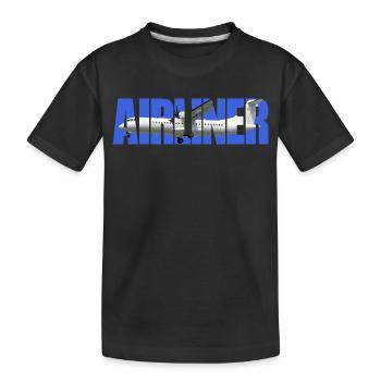 Airliner ATR 72-600 - Kids' Premium Organic T-Shirt - black - Front