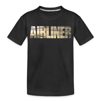 Avion de ligne - T-shirt bio Premium Enfant - noir - Devant