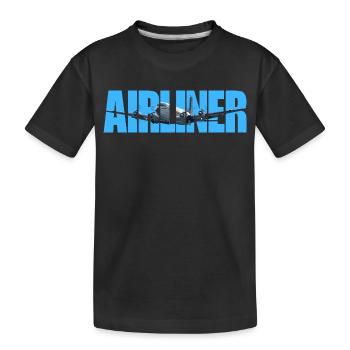 Avion de ligne DC-4 - T-shirt bio Premium Enfant - noir - Devant