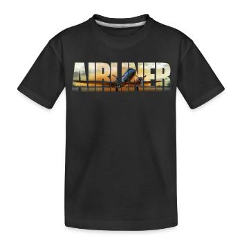 Avion de ligne DC-3 - T-shirt bio Premium Enfant - noir - Devant