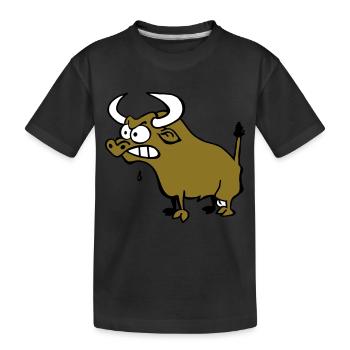 Mad Bull - Kids' Premium Organic T-Shirt - black - Front