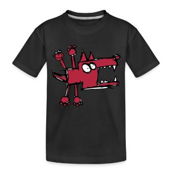 Mad Dog - Kids' Premium Organic T-Shirt - black - Front