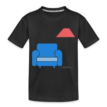 canapé canapé chaise chaise chaise table lamp lampe benc - T-shirt bio Premium Enfant - noir - Devant