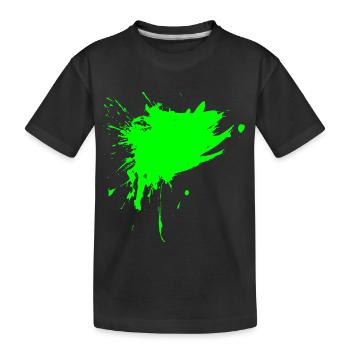 Teinture Brosse Couleur Vert clair Vert clair - T-shirt bio Premium Enfant - noir - Devant