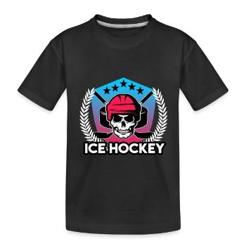 Hockey - Kinder Premium Bio T-Shirt - Schwarz - Vorne