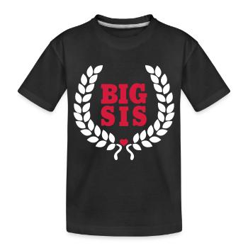 Big SIS - grande soeur - grande soeur - T-shirt bio Premium Enfant - noir - Devant