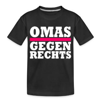 Omas gegen Rechts - Kinder Premium Bio T-Shirt - Schwarz - Vorne