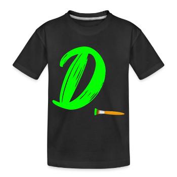 brush grün d - Kinder Premium Bio T-Shirt - Schwarz - Vorne