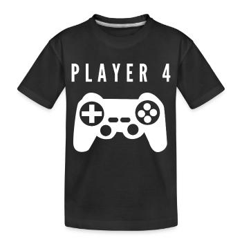 Joueur 4 enfant - T-shirt bio Premium Enfant - noir - Devant