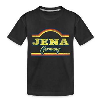 Jena Allemagne City Font Vintage Retro - T-shirt bio Premium Enfant - noir - Devant
