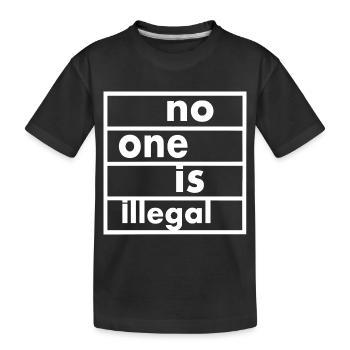 No one is illegal - T-shirt bio Premium Enfant - noir - Devant