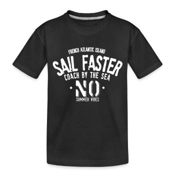 Sail Faster Noirmoutier - T-shirt bio Premium Enfant - noir - Devant