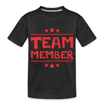 Team Mitglied - Kinder Premium Bio T-Shirt - Schwarz - Vorne