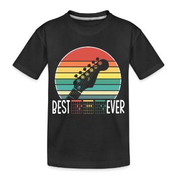 Beste Gitarre DAD aller Zeiten Musik Akkorde Vater Musiker - Kinder Premium Bio T-Shirt - Schwarz - Vorne