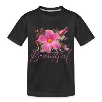 Fleurs Beautiful Parvati - T-shirt bio Premium Enfant - noir - Devant