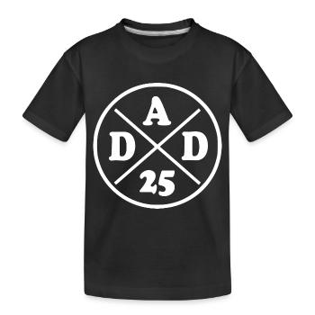 Dad 2025 - dad 25 - Kinder Premium Bio T-Shirt - Schwarz - Vorne