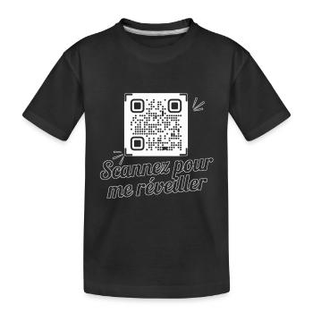 Scannez pour me réveiller - T-shirt bio Premium Enfant - noir - Devant