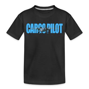 Cargo pilot An-26 - Kids' Premium Organic T-Shirt - black - Front
