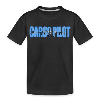 Cargo pilot IL-76 - Kinder Premium Bio T-Shirt - Schwarz - Vorne