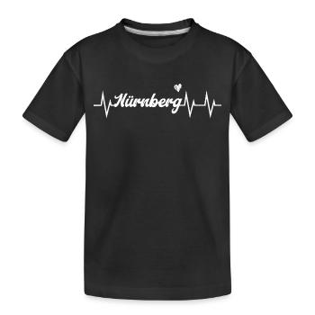 Heartbeat Nürnberg - Kinder Premium Bio T-Shirt - Schwarz - Vorne