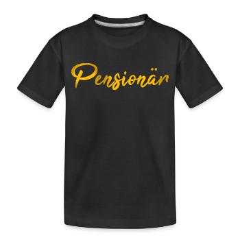 Écriture Cadeau de retraité - T-shirt bio Premium Enfant - noir - Devant