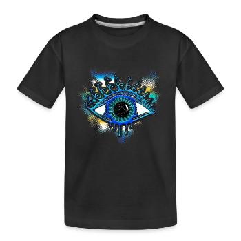 Auge, Träger des Lichtes, Symbol der Klarheit - Kinder Premium Bio T-Shirt - Schwarz - Vorne